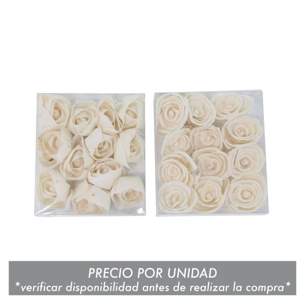 Caja de rosas blancas artificiales para decoración - Vilá Decoración - Muebles y decoración en Medellín y Colombia