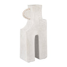 Jarrón mediano abstracto blanco mate con asa - Vilá Decoración - Muebles y decoración en Medellín y Colombia