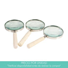 Lupa decorativa con mango blanco y marco plateado - Vilá Decoración - Muebles y decoración en Medellín y Colombia