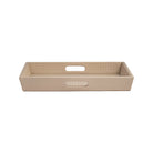 Bandeja mediana beige de cuero tejido - Vilá Decoración - Muebles y decoración en Medellín y Colombia