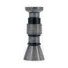 Candelabro grande cerámico geométrico b/n - Vilá Decoración - Muebles y decoración en Medellín y Colombia