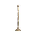 Candelabro dorado trenzado mediano para vela - Vilá Decoración - Muebles y decoración en Medellín y Colombia