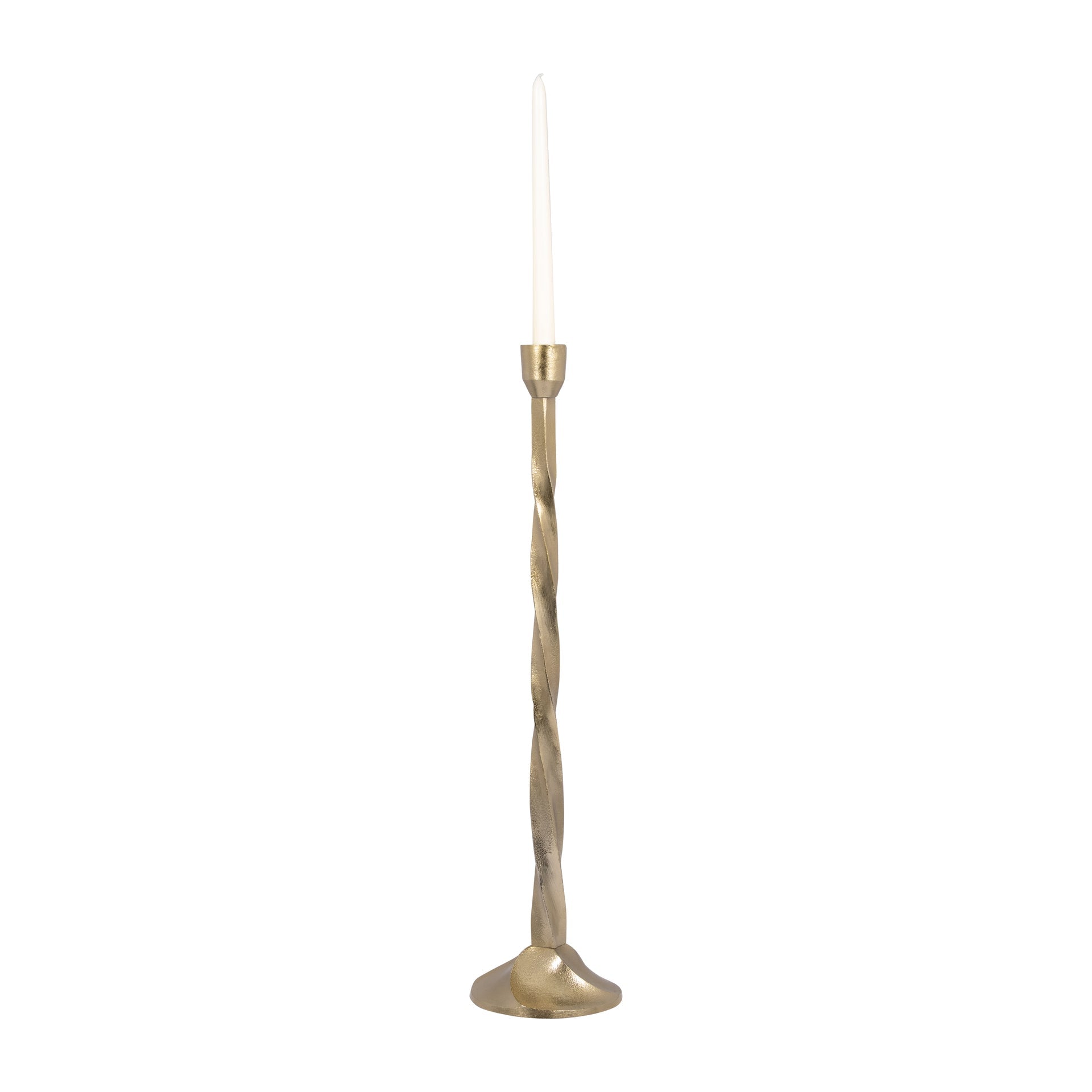 Candelabro grande trenzado dorado para decoración - Vilá Decoración - Muebles y decoración en Medellín y Colombia