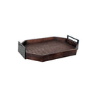 Bandeja pequeña octagonal marrón para hogar - Vilá Decoración - Muebles y decoración en Medellín y Colombia