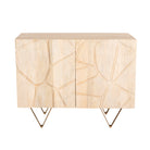 Gabinete madera clara con patas doradas - Vilá Decoración - Muebles y decoración en Medellín y Colombia