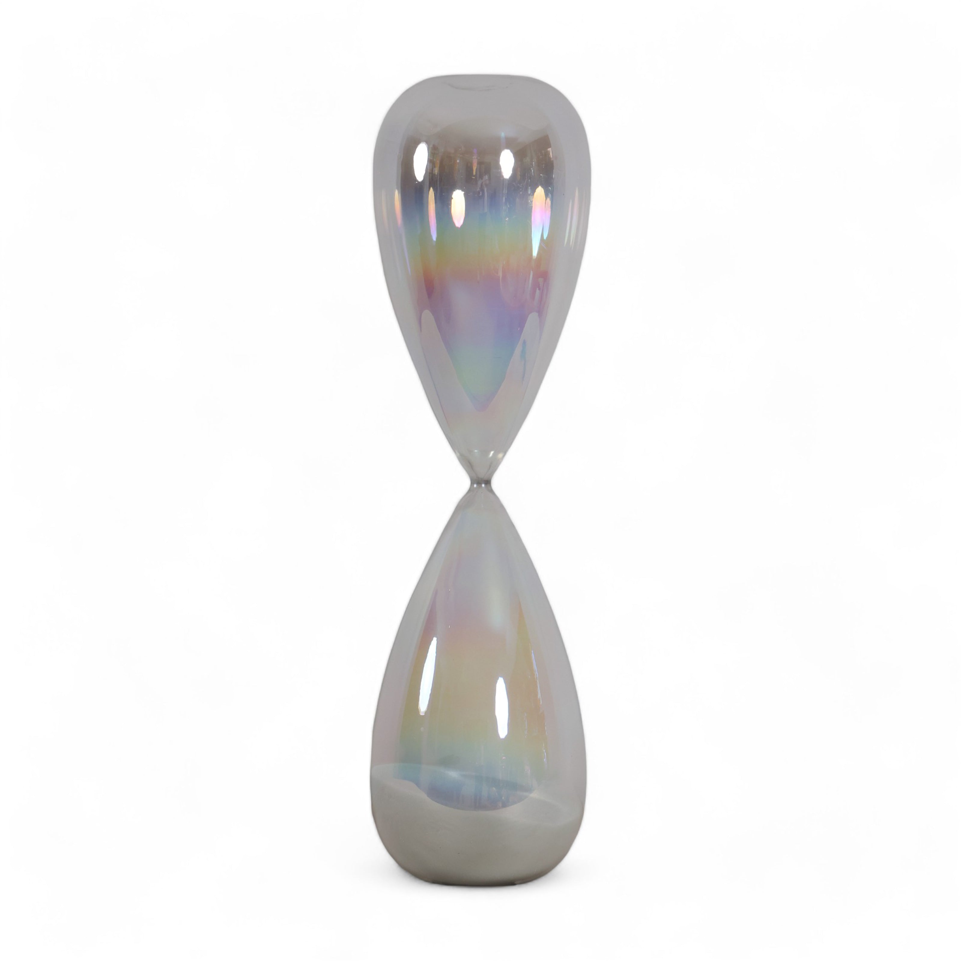 Reloj de arena iridiscente decorativo moderno - Vilá Decoración - Muebles y decoración en Medellín y Colombia
