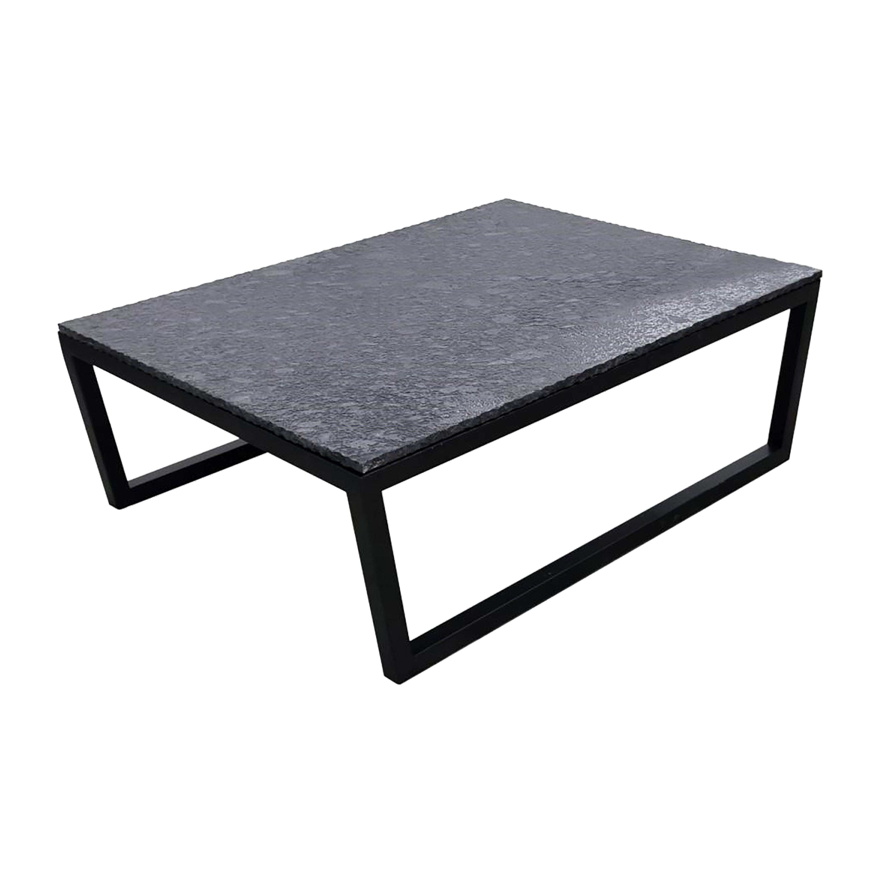 Mesa de centro rectangular de mármol gris oscuro - Vilá Decoración - Muebles y decoración en Medellín y Colombia