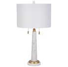 Lámpara decorativa mármol blanco y dorado - Vilá Decoración - Muebles y decoración en Medellín y Colombia