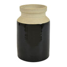 Jarrón pequeño cerámico negro y beige - Vilá Decoración - Muebles y decoración en Medellín y Colombia