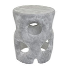 Mesa auxiliar gris claro de resina moderna - Vilá Decoración - Muebles y decoración en Medellín y Colombia