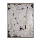 Cuadro decorativo abstracto beige con marco de madera - Vilá Decoración - Muebles y decoración en Medellín y Colombia