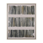 Cuadro de Vilá Decoración con diseño abstracto en lienzo enmarcado texturizado y embellecido a mano, tonos neutros.