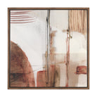 Cuadro abstracto de Vilá Decoración en lienzo con marco. Predominan los tonos tierra y beige.