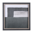Cuadro de Vilá Decoración con impresión artística enmarcada a mano, tonos grises y marco de poliresina y cartón.