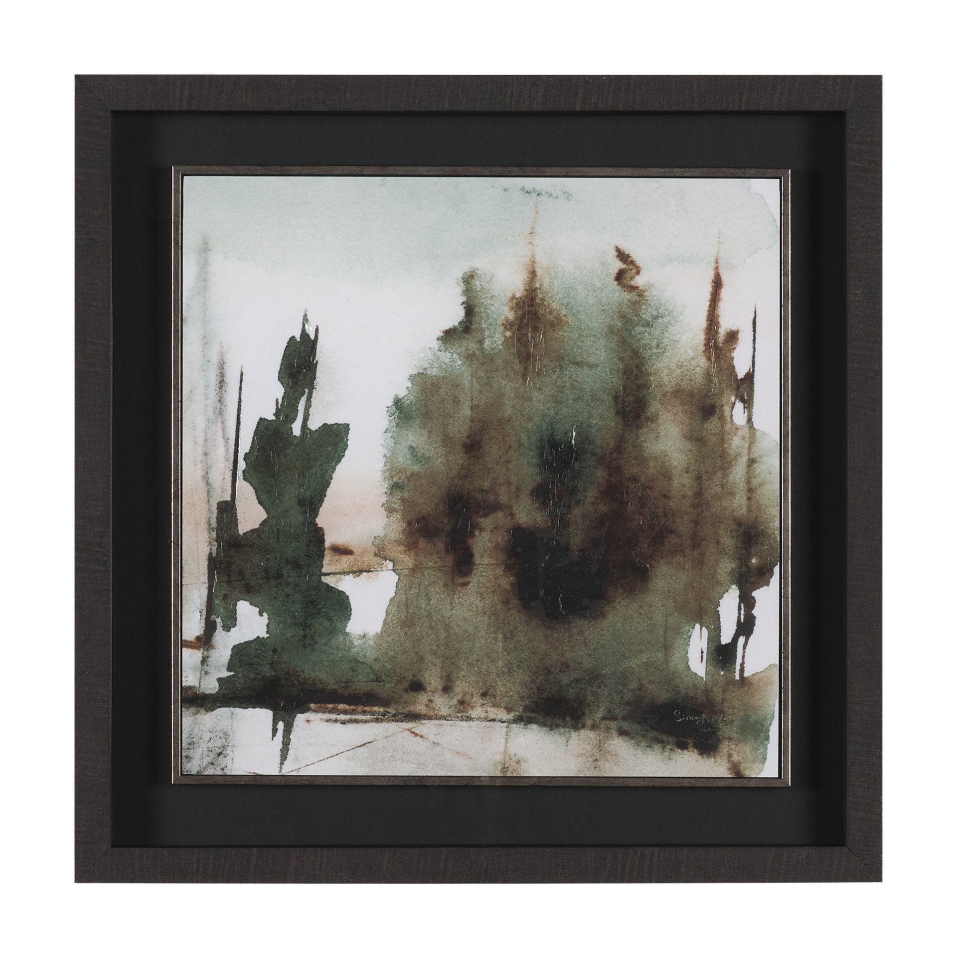 Cuadro de Vilá Decoración con impresión de arte de acuarela enmarcada bajo vidrio, con marco de poliresina y cartón.