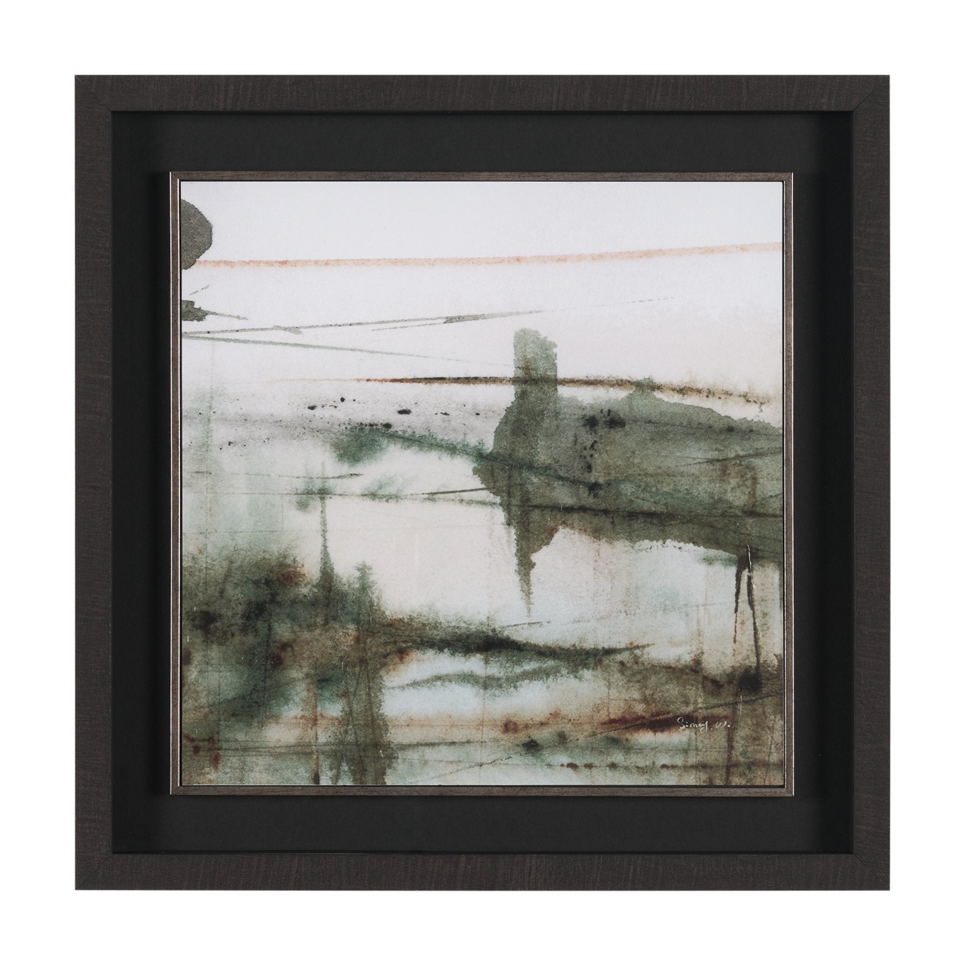 Cuadro de Vilá Decoración con impresión de arte de acuarela enmarcada bajo vidrio, con marco de poliresina y cartón.