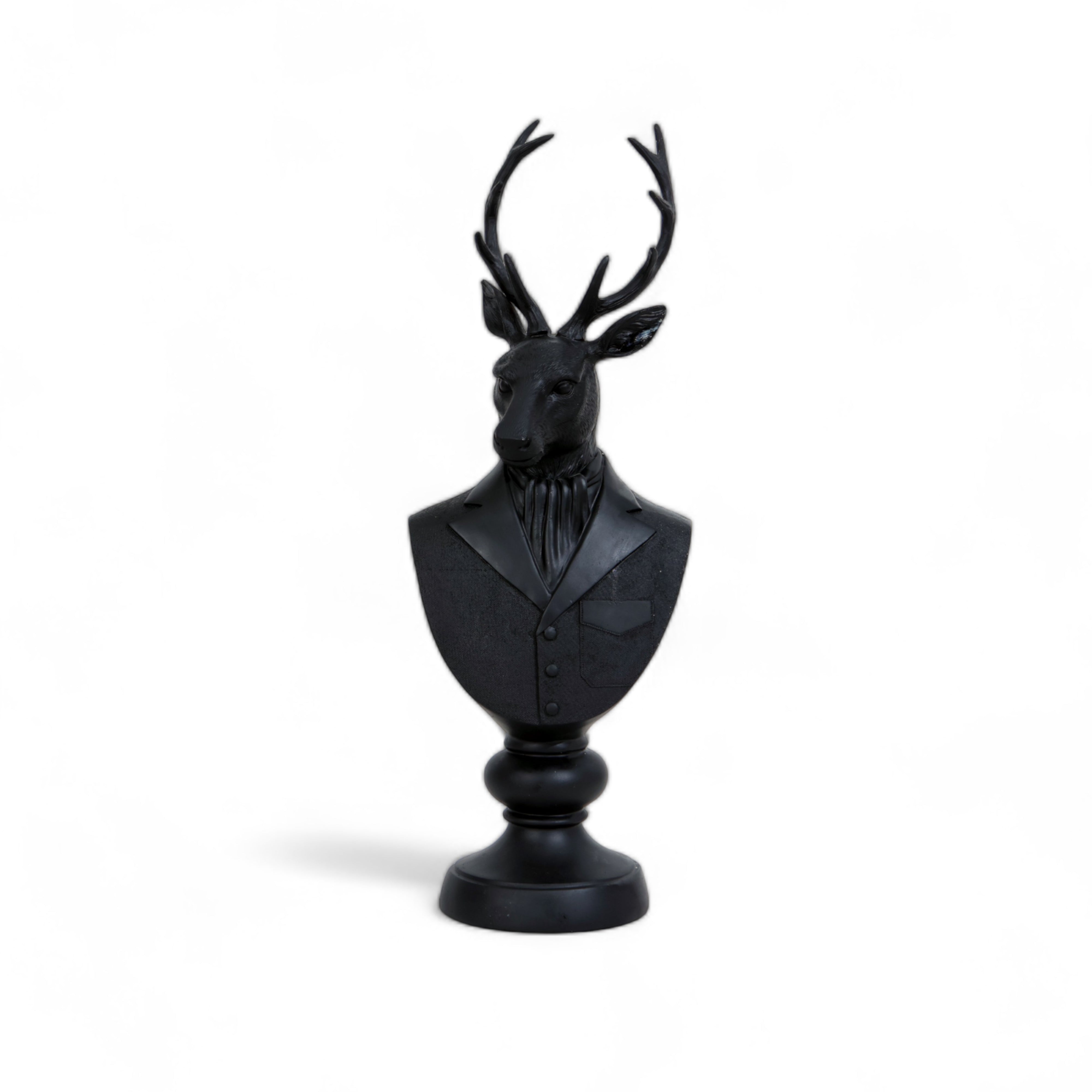 Escultura de ciervo negro para decoración interior - Vilá Decoración - Muebles y decoración en Medellín y Colombia