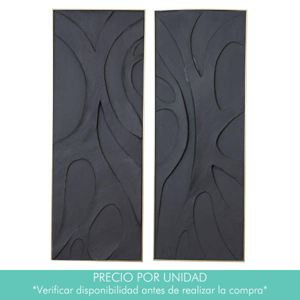 Cuadro decorativo negro 3D para pared - Vilá Decoración - Muebles y decoración en Medellín y Colombia