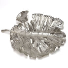 Bandeja hoja decorativa metal plateado - Vilá Decoración - Muebles y decoración en Medellín y Colombia