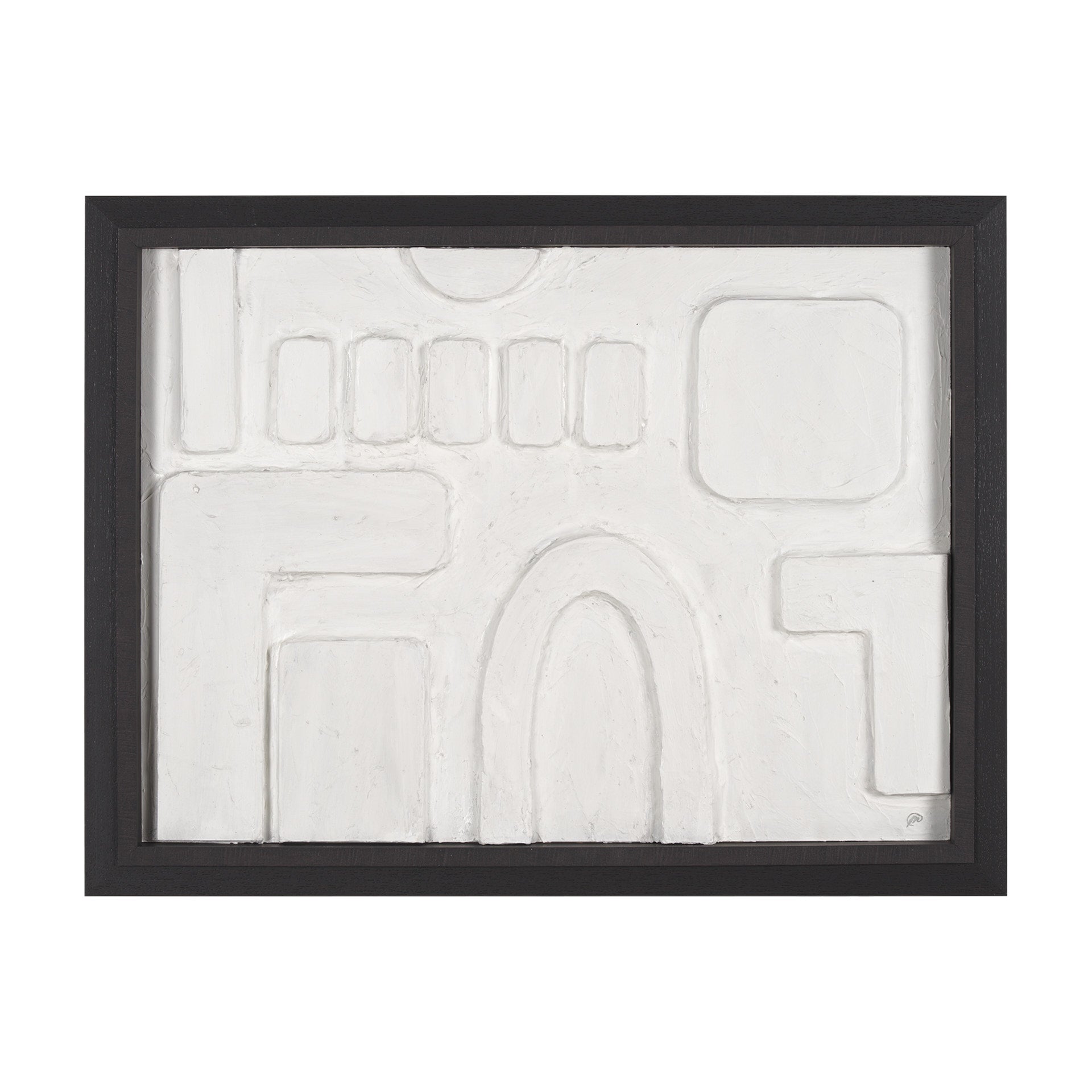 Cuadro rectangular negro con relieve blanco - Vilá Decoración - Muebles y decoración en Medellín y Colombia