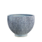 Plantador texturizado mediano azul para plantas - Vilá Decoración - Muebles y decoración en Medellín y Colombia