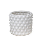 Plantador mediano de cerámica blanca con burbujas - Vilá Decoración - Muebles y decoración en Medellín y Colombia