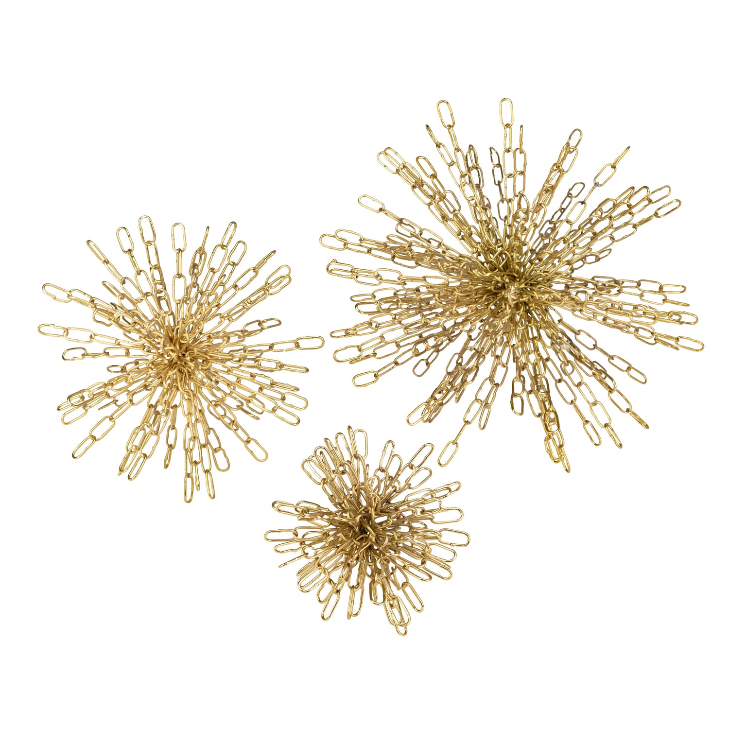 Set de 3 destellos decorativos dorados para pared - Vilá Decoración - Muebles y decoración en Medellín y Colombia