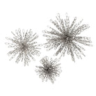 Set de 3 destellos decorativos metálicos plateados - Vilá Decoración - Muebles y decoración en Medellín y Colombia