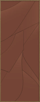 Cuadro Vilá Decoración con diseño abstracto en tonos marrones y marco de madera.