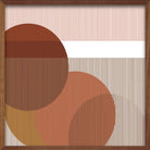Cuadro de Vilá Decoración con diseño abstracto en tonos marrones y blancos, con marco de madera y cubierta de vidrio.