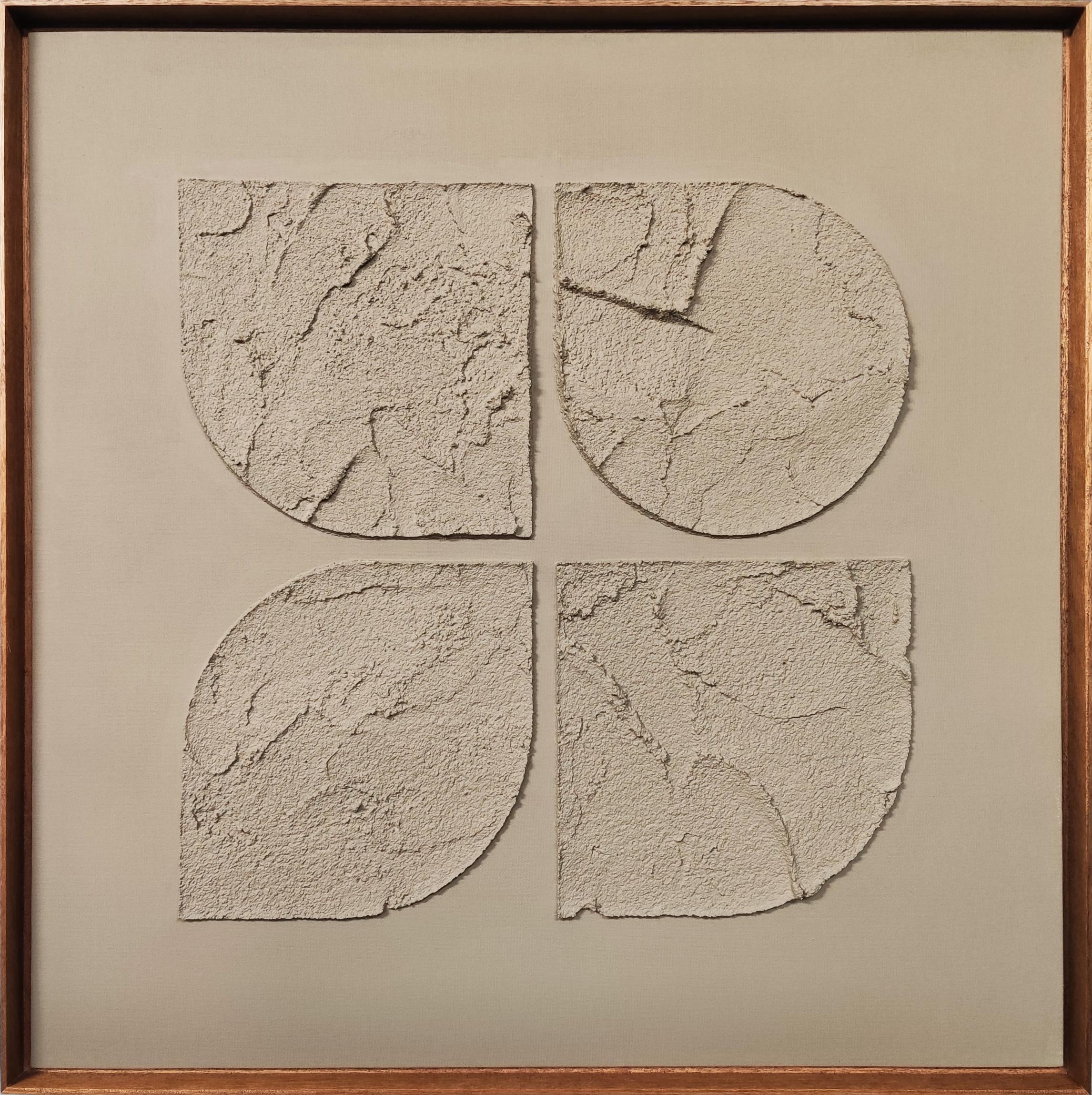 Cuadro decorativo beige con marco de madera - Vilá Decoración - Muebles y decoración en Medellín y Colombia