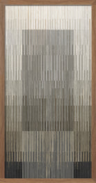 Cuadro de Vilá Decoración con marco de madera y diseño abstracto con papel en tonos grises y negros.