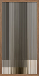 Cuadro de Vilá Decoración con marco de madera y diseño abstracto de líneas verticales en tonos blanco, negro y marrón.