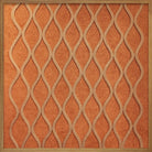 Cuadro Vilá Decoración con marco de madera, fondo de tela color terracota y diseño de cuerda.