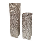 Jarrón decorativo pequeño de metal plateado - Vilá Decoración - Muebles y decoración en Medellín y Colombia