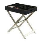 Reposa vinos negro con base cromada para mesa - Vilá Decoración - Muebles y decoración en Medellín y Colombia