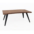 Mesa de centro rectangular madera marrón y patas negras - Vilá Decoración - Muebles y decoración en Medellín y Colombia