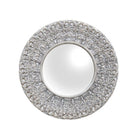 Espejo circular plata con marco grabado - Vilá Decoración - Muebles y decoración en Medellín y Colombia