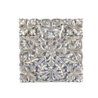 Mándala de pared cuadrada plateada decorativa - Vilá Decoración - Muebles y decoración en Medellín y Colombia