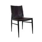 Silla moderna marrón con patas negras para interior - Vilá Decoración - Muebles y decoración en Medellín y Colombia