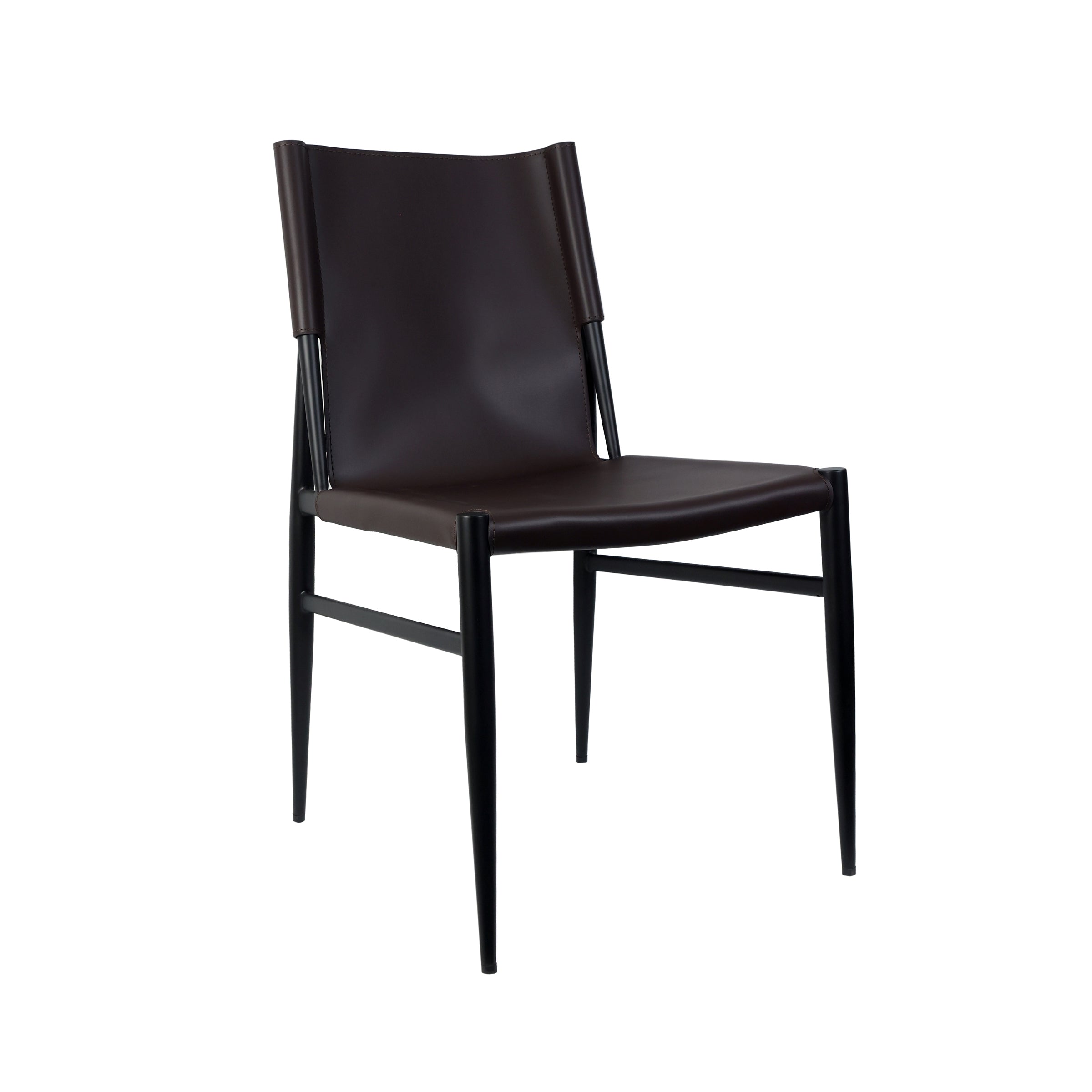 Silla moderna marrón con patas negras para interior - Vilá Decoración - Muebles y decoración en Medellín y Colombia