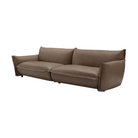 Sofá modular de lujo en tono marrón taupe, con diseño moderno y cojines extra confortables.