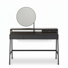 Tocador negro mate con espejo ajustable - Vilá Decoración - Muebles y decoración en Medellín y Colombia