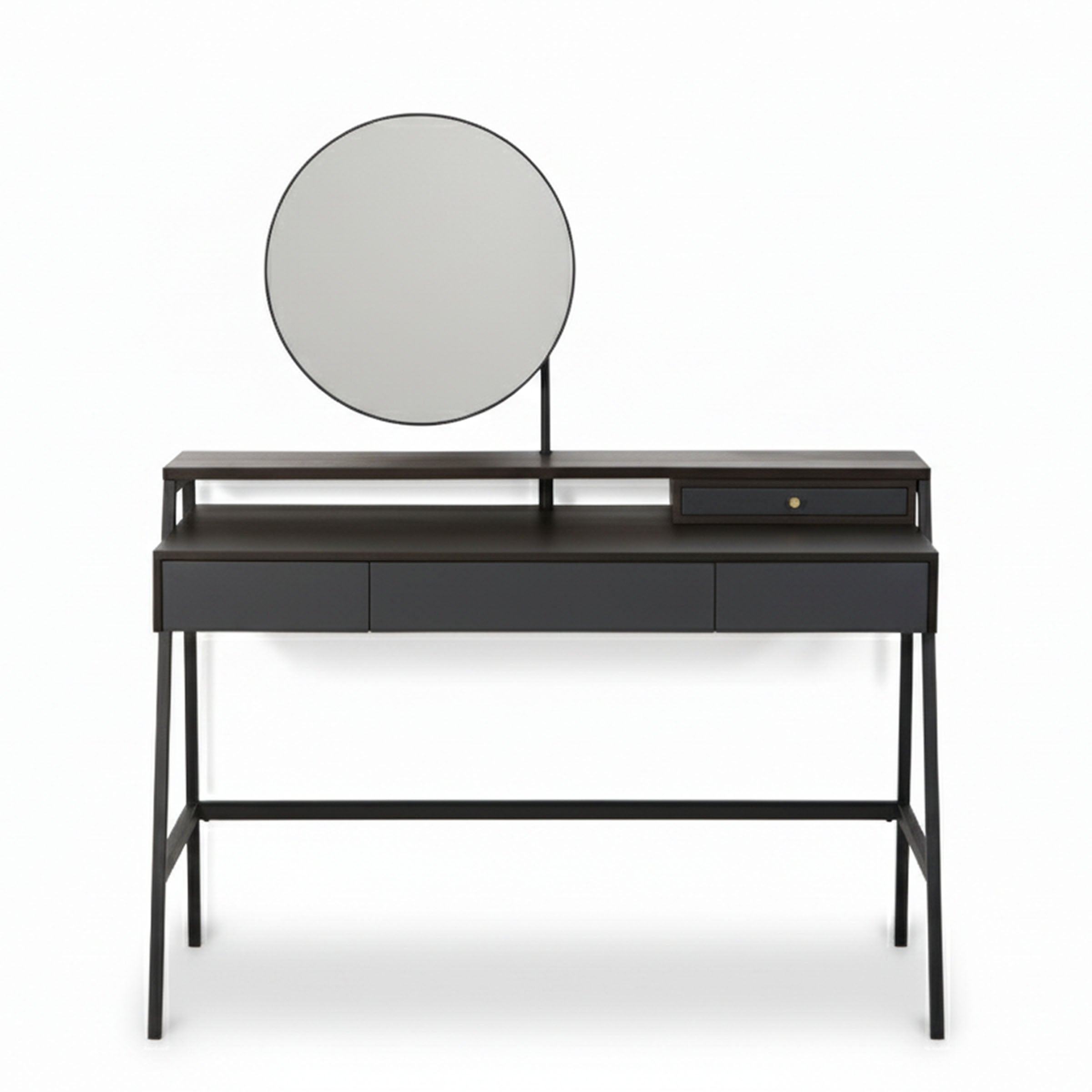 Tocador negro mate con espejo ajustable - Vilá Decoración - Muebles y decoración en Medellín y Colombia