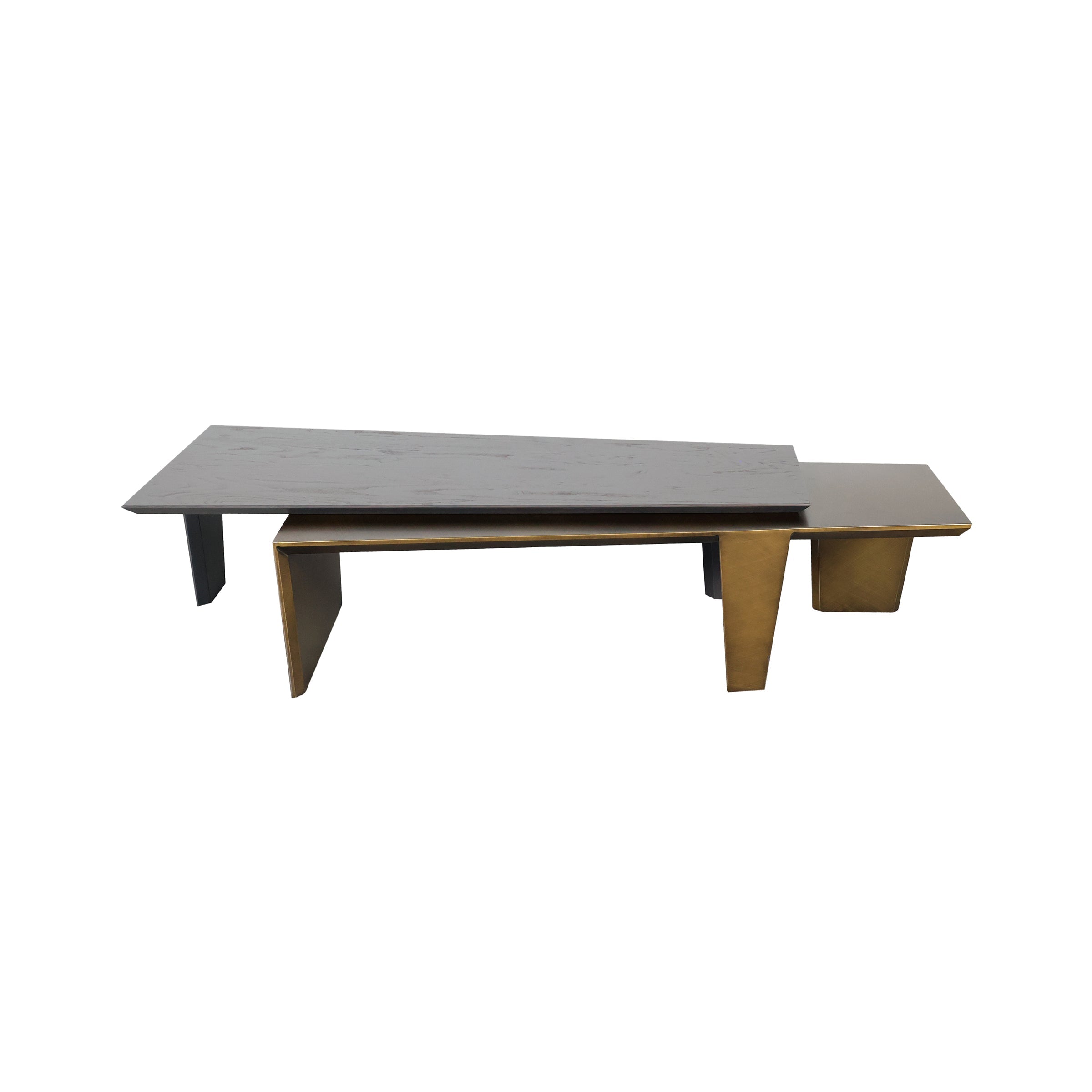 Mesa de centro negra y dorada moderna - Vilá Decoración - Muebles y decoración en Medellín y Colombia