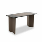 Escritorio gris oscuro con base marrón claro para oficina - Vilá Decoración - Muebles y decoración en Medellín y Colombia