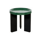 Mesa auxiliar pequeña verde y negra para sala - Vilá Decoración - Muebles y decoración en Medellín y Colombia