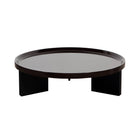 Mesa de centro grande redonda marrón oscuro - Vilá Decoración - Muebles y decoración en Medellín y Colombia