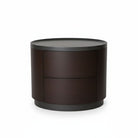 Mesita de noche cilíndrica marrón oscuro - Vilá Decoración - Muebles y decoración en Medellín y Colombia