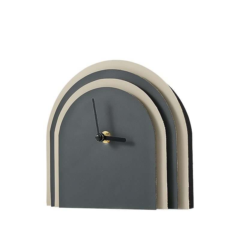 Reloj de mesa arquitectónico gris para escritorio - Vilá Decoración - Muebles y decoración en Medellín y Colombia